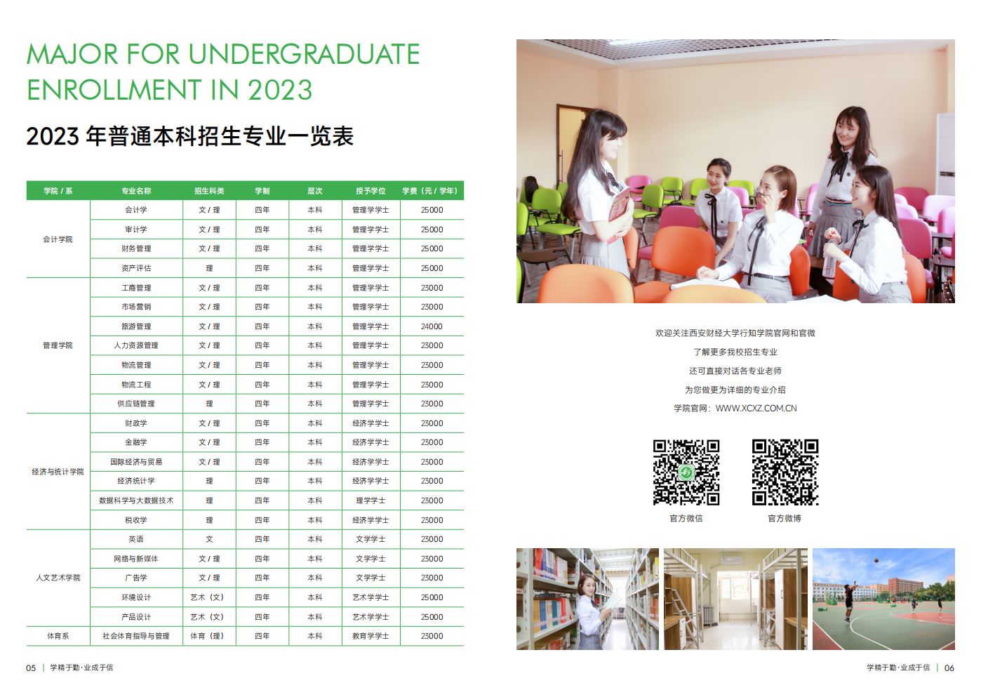 西安財(cái)經(jīng)大學(xué)行知學(xué)院－2023年招生簡(jiǎn)章