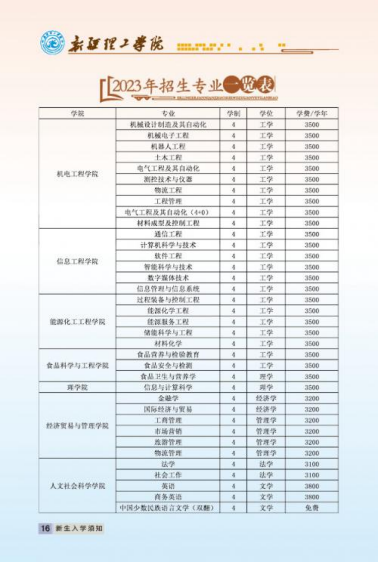 新疆理工學(xué)院2023年新生入學(xué)手冊